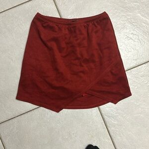Burgundy skort
